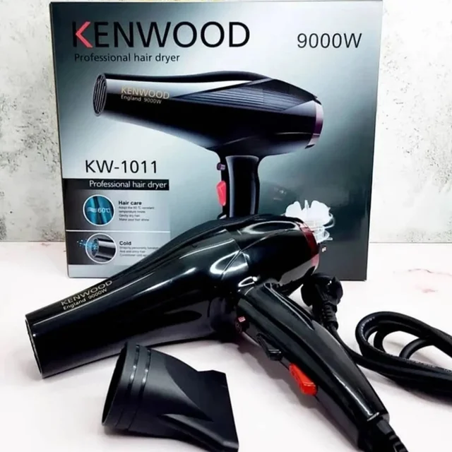 سشوار خانگی 2400 وات کنوود مدل KW-1011، موتور AC، وزن 500 گرم، المنت تیتانیوم، دارای سری م 102951733