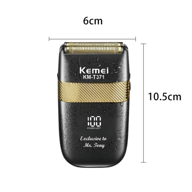 ماشین اصلاح موی صورت شارژی کیمی مدل KM-T371 با تیغه استیل ضد زنگ، قابلیت اصلاح با شماره صف 102951189