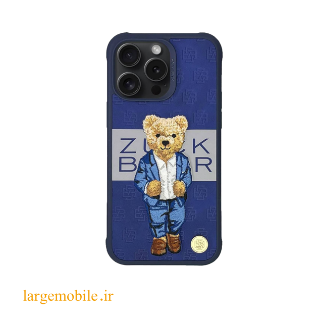 کاور zuck bear طرح خرس کت شلواری مناسب برای اپل iphone 15pro.15promax