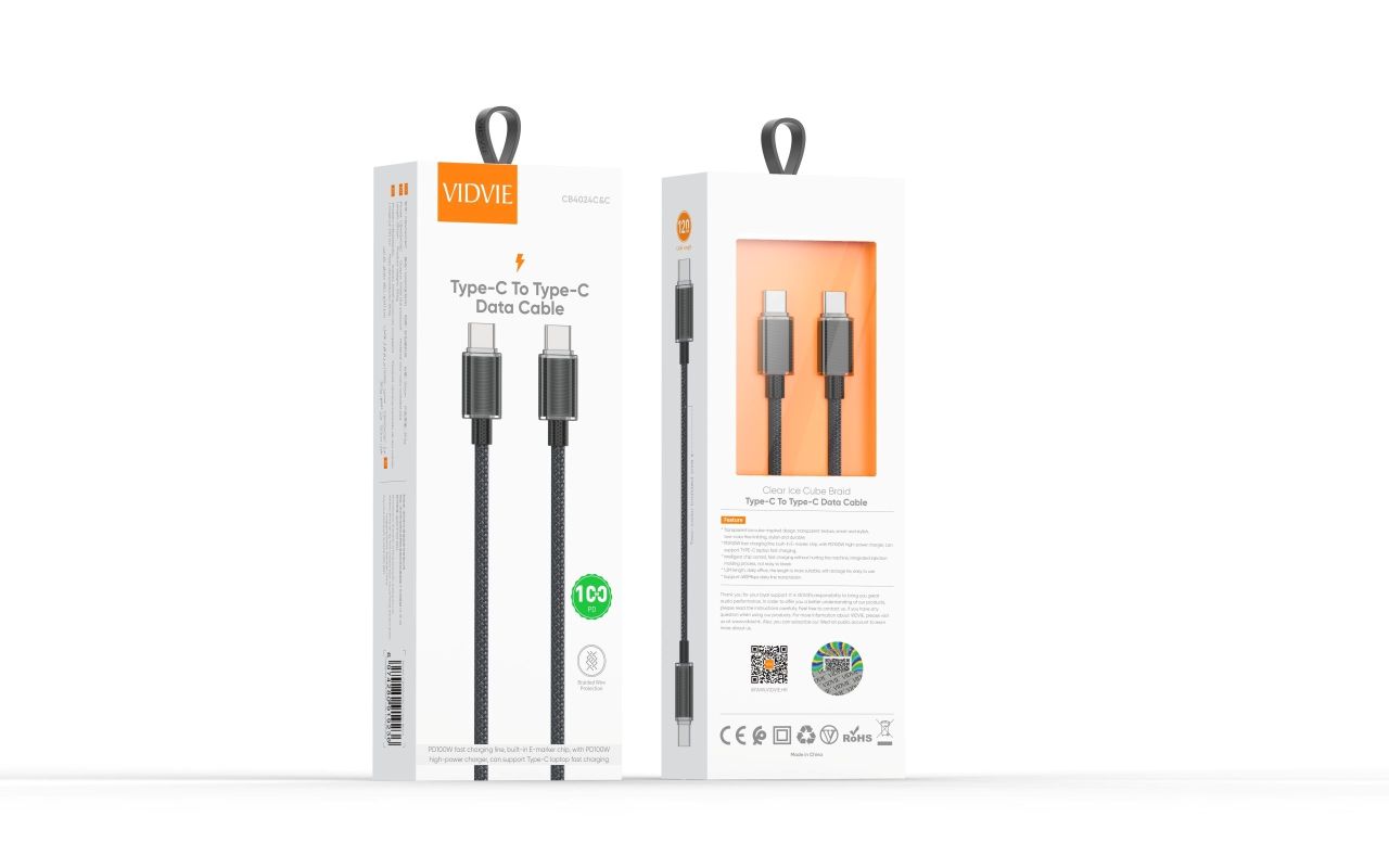 کابل دو سر تایپ سی ویدوی مدل vidvie cb4025c&c