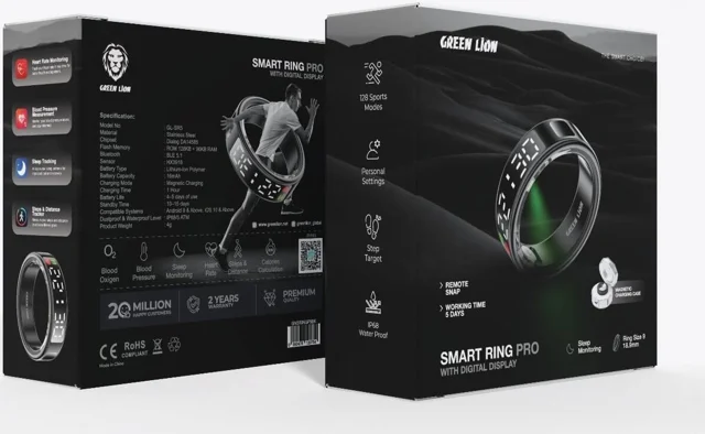 حلقه هوشمند همراه با نمایشگر گرین لاین Green Lion Smart Ring Pro